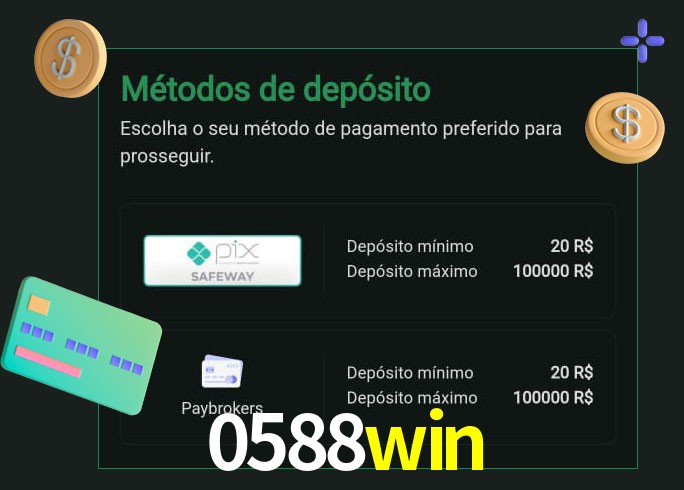 O cassino 0588win oferece uma grande variedade de métodos de pagamento
